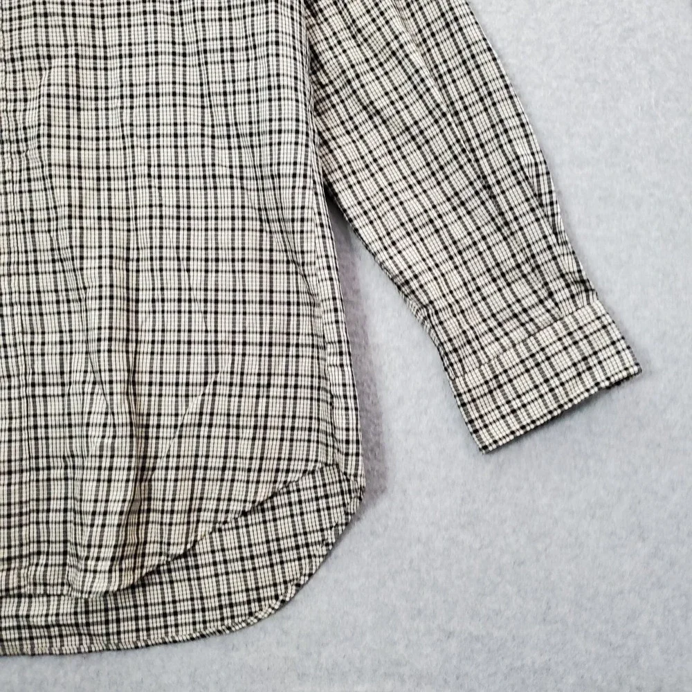Ralph Lauren Men Button Up Shirt M Beige Plaid Blake Logo Embroidered Pony READ